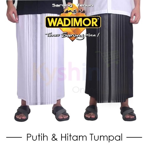 SARUNG WADIMOR Hitam Putih Tumpal Polos Warna Kain Dewasa Remaja Anak Sarung Murah Sarung Sholat Sar