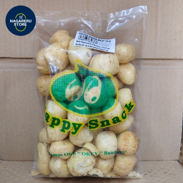

Happy snack kerupuk tenggiri bulat 100gr