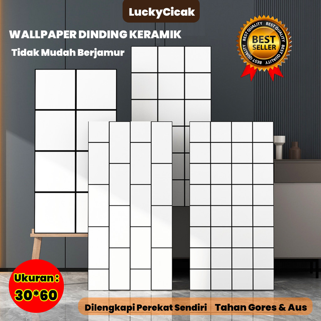 LuckyCicak -wallpaper dinding model keramik, wallpaper dinding kamar mandi, wallpaper dinding kamar 