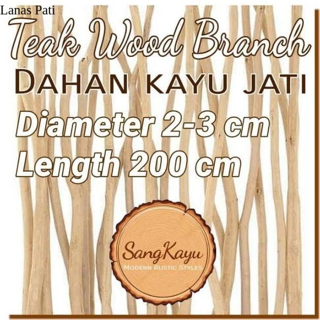 

Teak Wood Branch 200 dahan ranting kayu jati macrame craft dekorasi Murah XD8