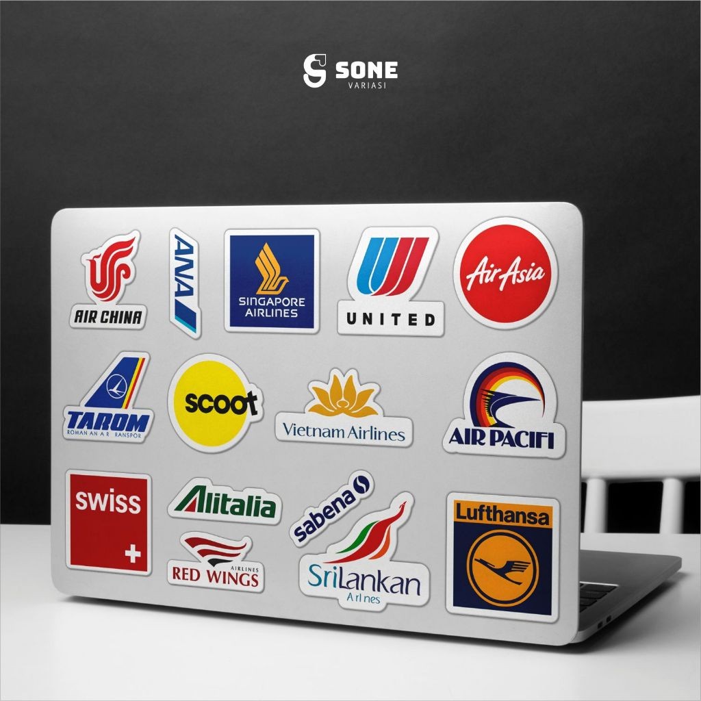 

Sticker Pack Airlines Aesthetic Paper Vinyl Waterproof untuk Stiker Laptop - Thumblr Diary DLL