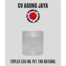 Toples 550 Ml Plastik  Tabung  Natural  Tutup Plastik / Toples / Toples Plastik / Toples Tutup Plast
