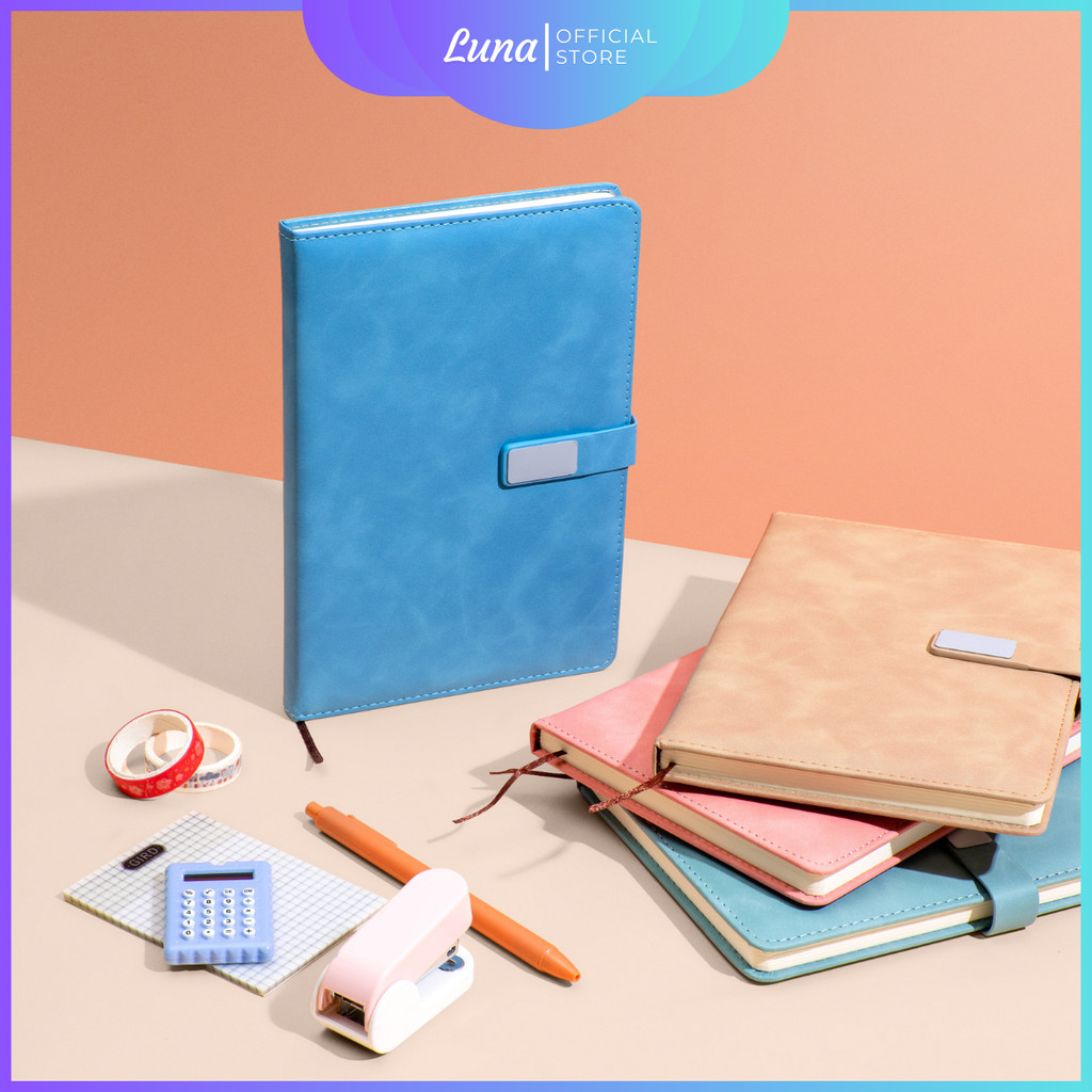 

Buku Agenda Catatan Kerja Meeting Planner NoteBook Notepad Diary Binder Cover Kulit A5