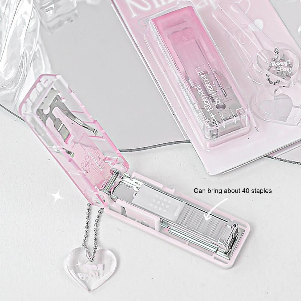 

Transparent Clip Pusher Paper Binder Clip Install Disassemble Tool for Staff Test Paper Fixing Clip Stapler Office Accessories