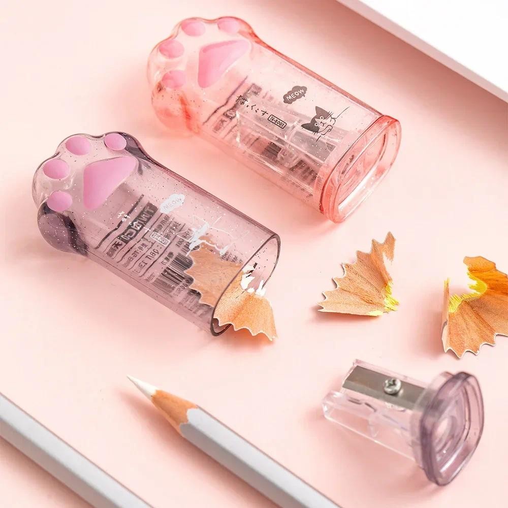 

Cute Creative Pencil Sharpener Cat Claw Pencil Sharpener Student Stationery Pink Kids School Desk Pencil Sharpener
