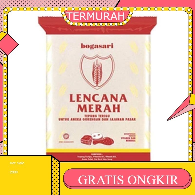 

Tepung Terigu Lencana Merah Bogasari 1 kg Protein Rendah