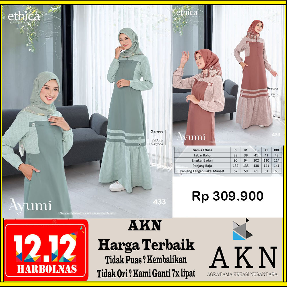 Ethica Ayumi 433 Gamis Terbaru 2024