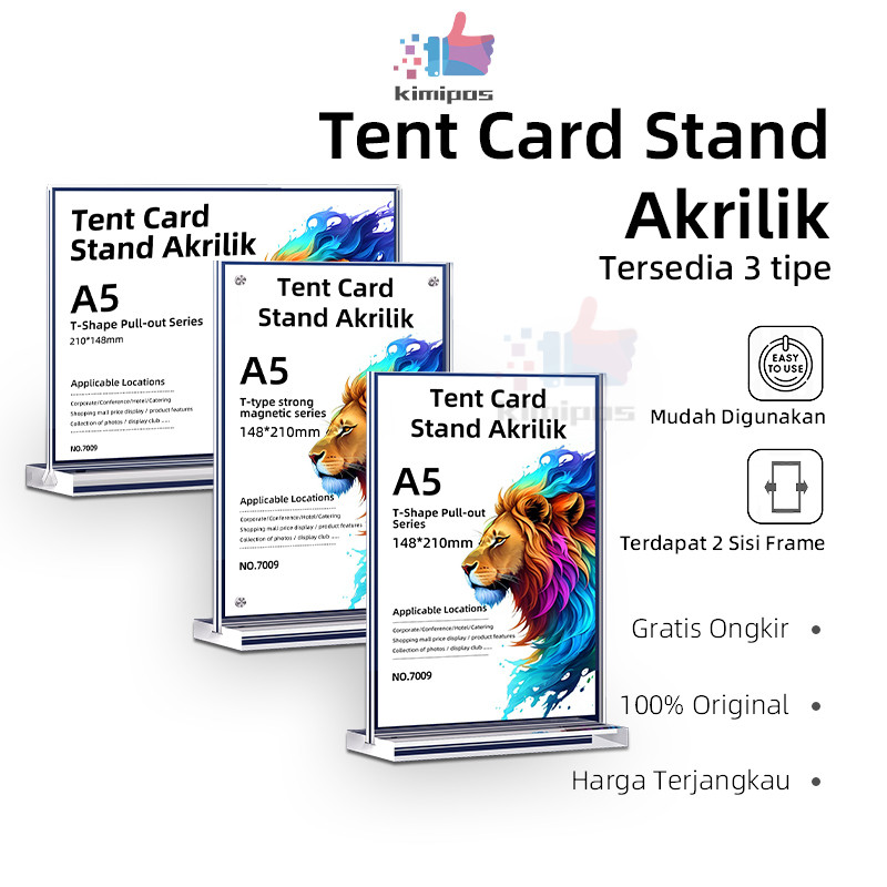 

(COD)Tempat Brosur MagneticA5 2mm / Akrilik Tent Card Portrait / Acrylic Qris Barcode - Tipe L