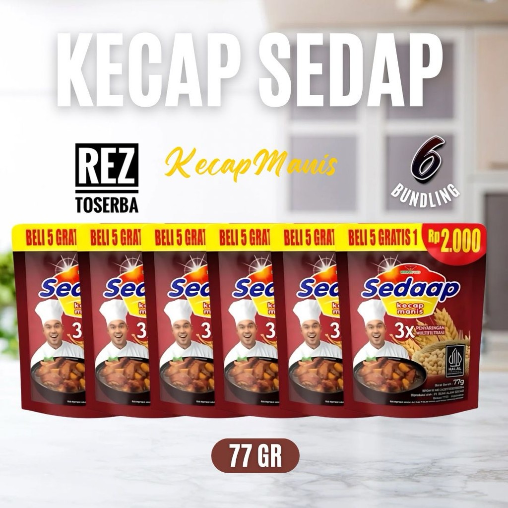 

Sedaap Kecap Manis Kedelai Hitam 77g ( 6 PCS )