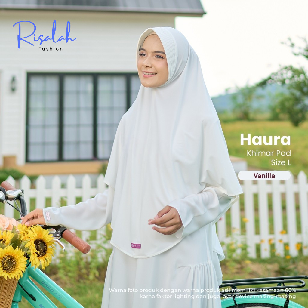 Hijab 2025 Haura Hijab Khimar - Bergo Instan Jersey Premium Khimar Haura | Hijab Pet Tebal Syari | K