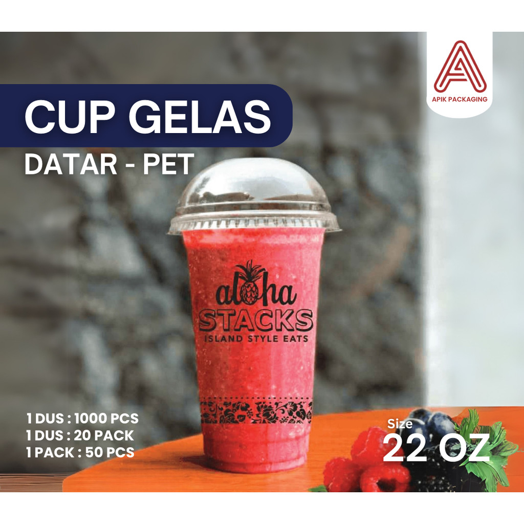 CUP 22OZ BENING PET UNIVERSAL ( 50 PCS )