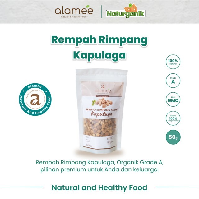 

ALAMEE Kapulaga Kering Lokal Cardamom Kapolaga Kapol Spice Rempah Rimpang Organik Alami Premium 50gr Naturganik