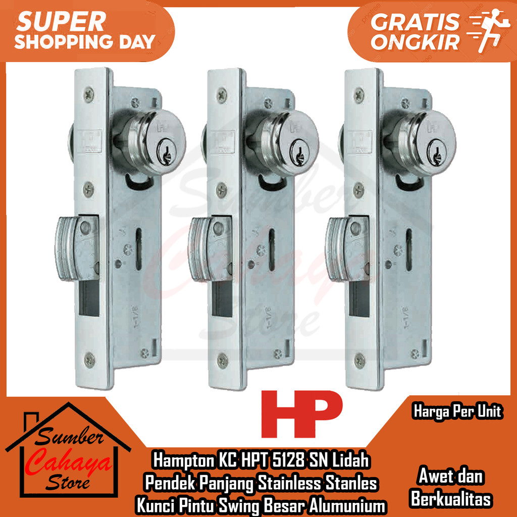 Hampton Kc Hpt 5128 SN Lidah Pendek Panjang Pintu Swing Ayun Berengsel Stainless Stell Stanles Stenl
