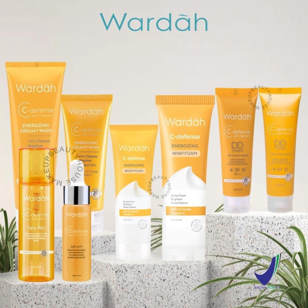 WARDAH C-Defense Series - Creamy Wash | Whip Foam | Face Mist | Serum | DD Cream