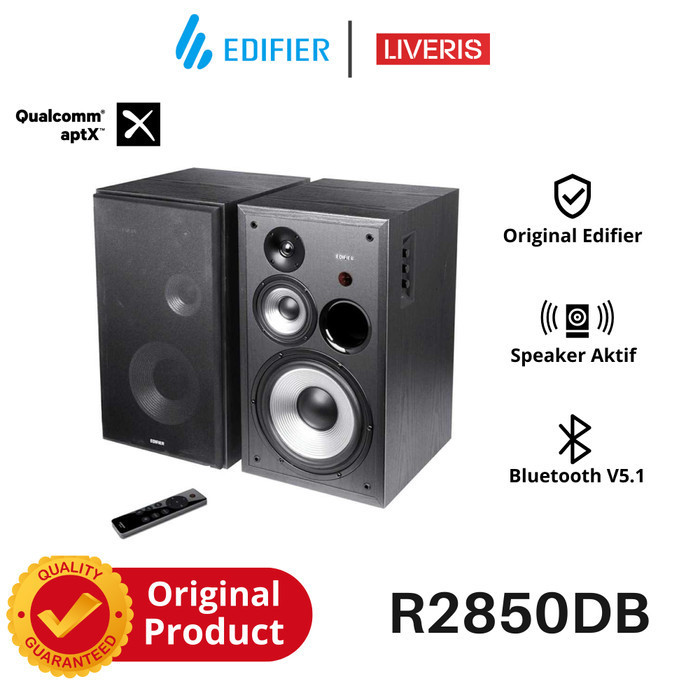 Edifier R2850DB Bookshelf Speaker PC Laptop Bluetooth Aktif 2.0 Original