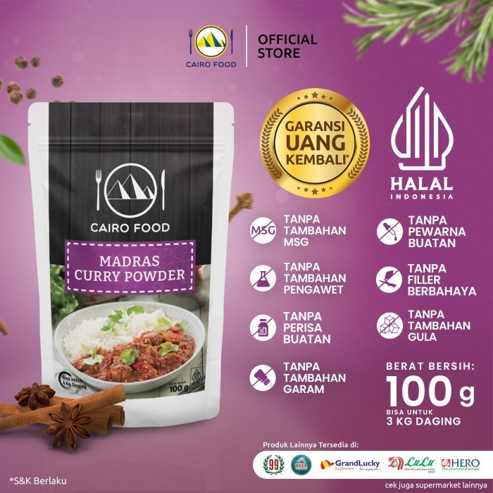 

NEW Bumbu Kari Madras Cairo Food - 100 gram