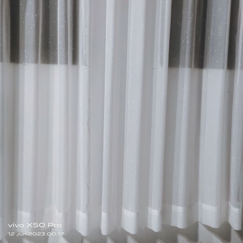 [Custom] Vitrase Gorden Lapisan Tirai Puring Putih Transparan Tinggi 3 Meter