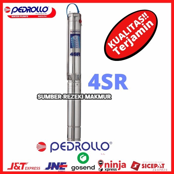 Pompa Celup Sumur dalam untuk air bersih Pedrollo type 4 SR 8/23-P.
