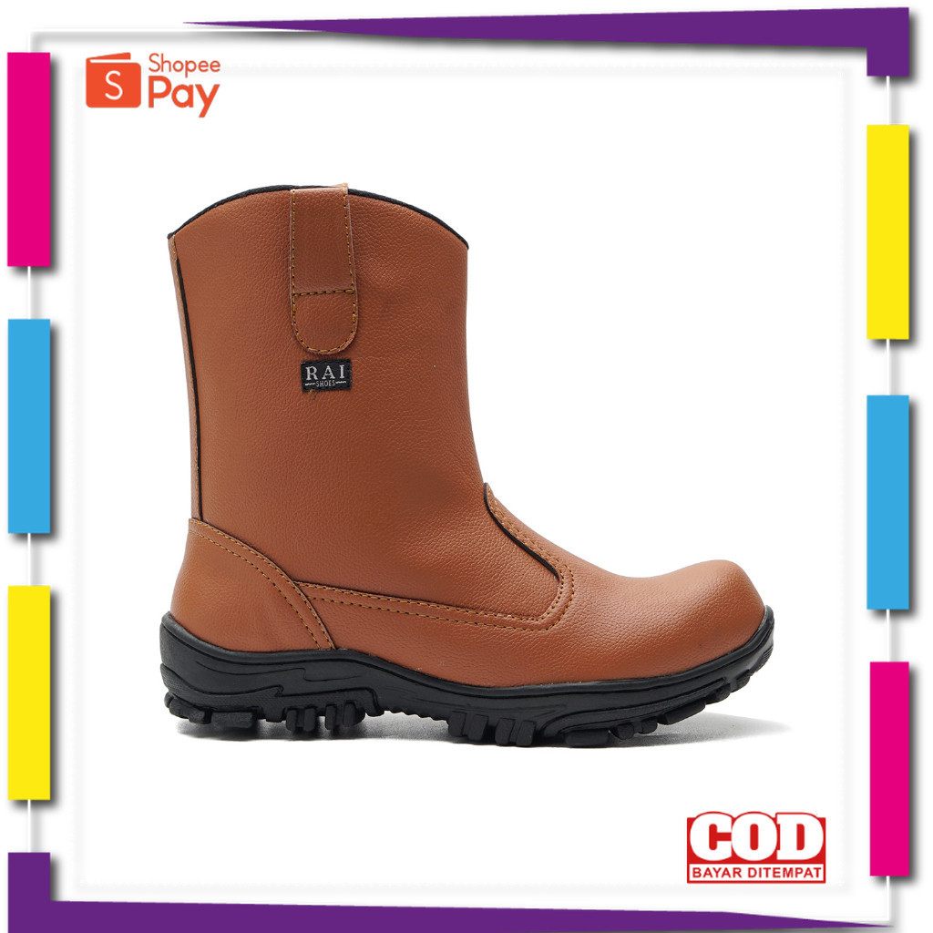 UKURAN SIZE 37 38 39 40 41 42 43 44 45 / Sepatu Safety King Gregor Boots ujung besi Sepatu Proyek In