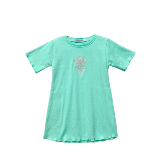 By Kayamani - Dress Anak Perempuan rib Basic Casual hijau tosca