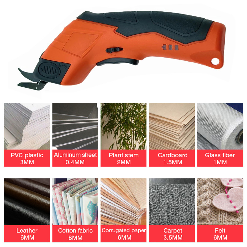 

Electric Scissors Cloth Cutting Machine Lithium Charging Leather Sewing Tailor Scissor Tungsten Steel Blade Portable Hand Tool