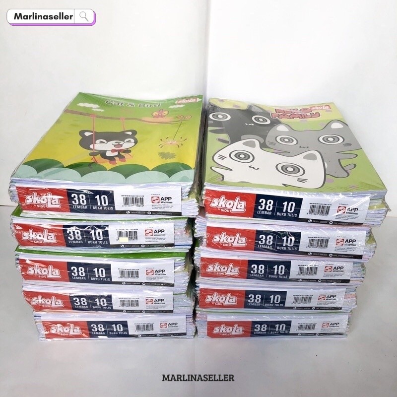 

( 1 Pack /10 Pcs ) Buku tulis SKOLA by SIDU isi 38 / 58 lembar MRL