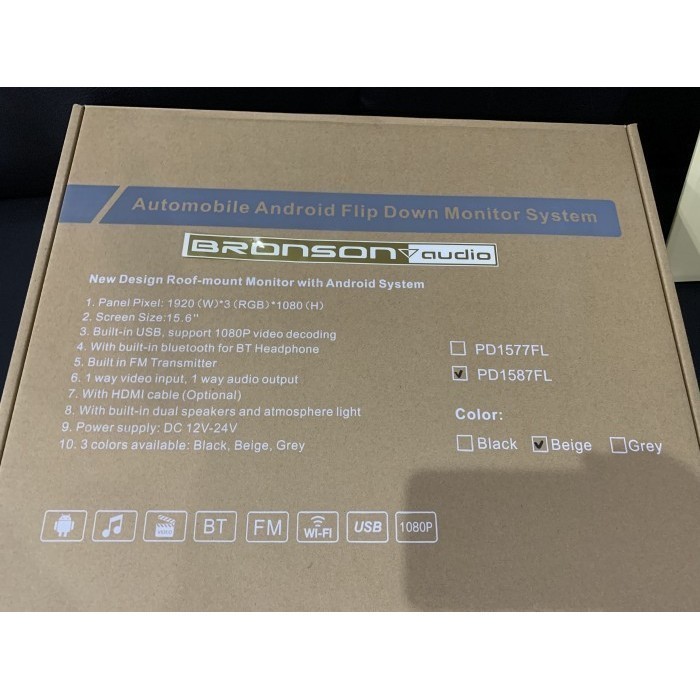 Tv Roof plafon Android 15.6" Alphard Hiace Vellfire Toyota monitor