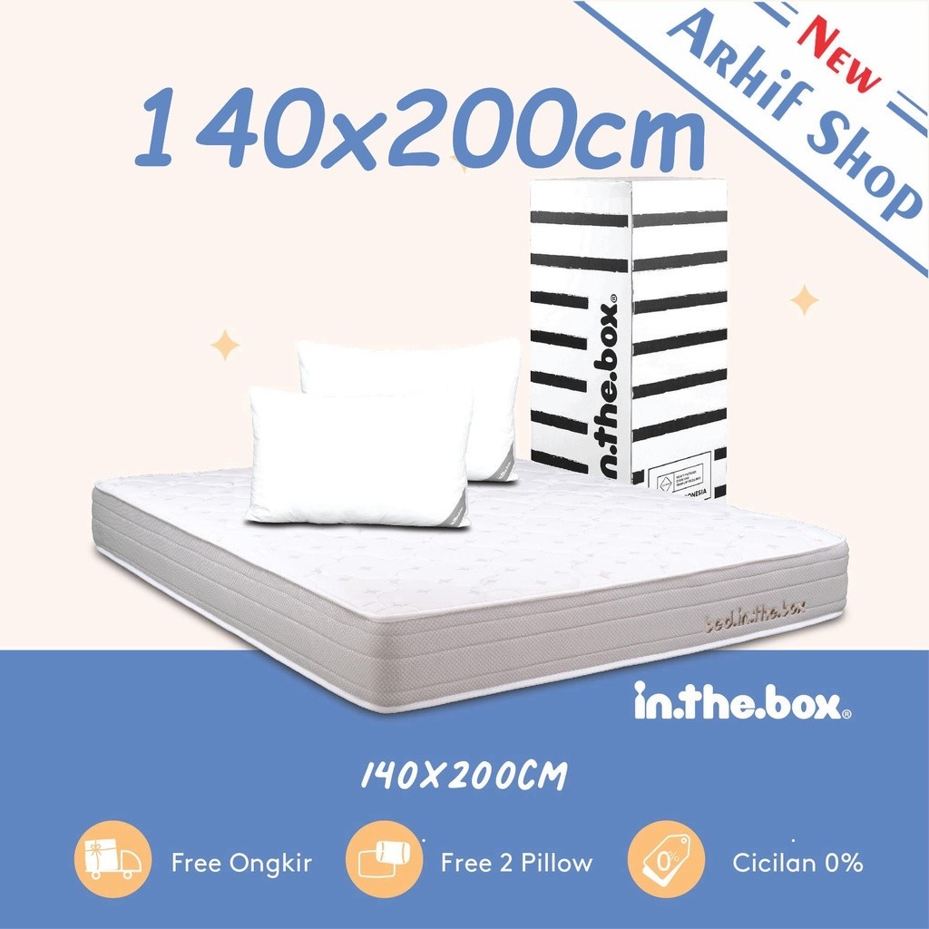 SPRING BED KASUR IN THE BOX inthebox 140x200 (Custom size)
