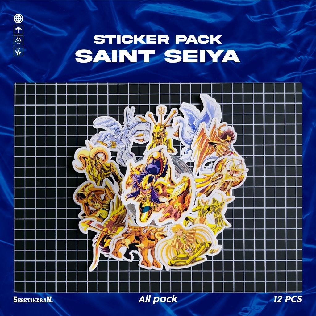 

COD✨ Sesetikeran Pack Anime Saint Seiya Lucu Sticker Cute Keren Untuk Koper Laptop Skateboard