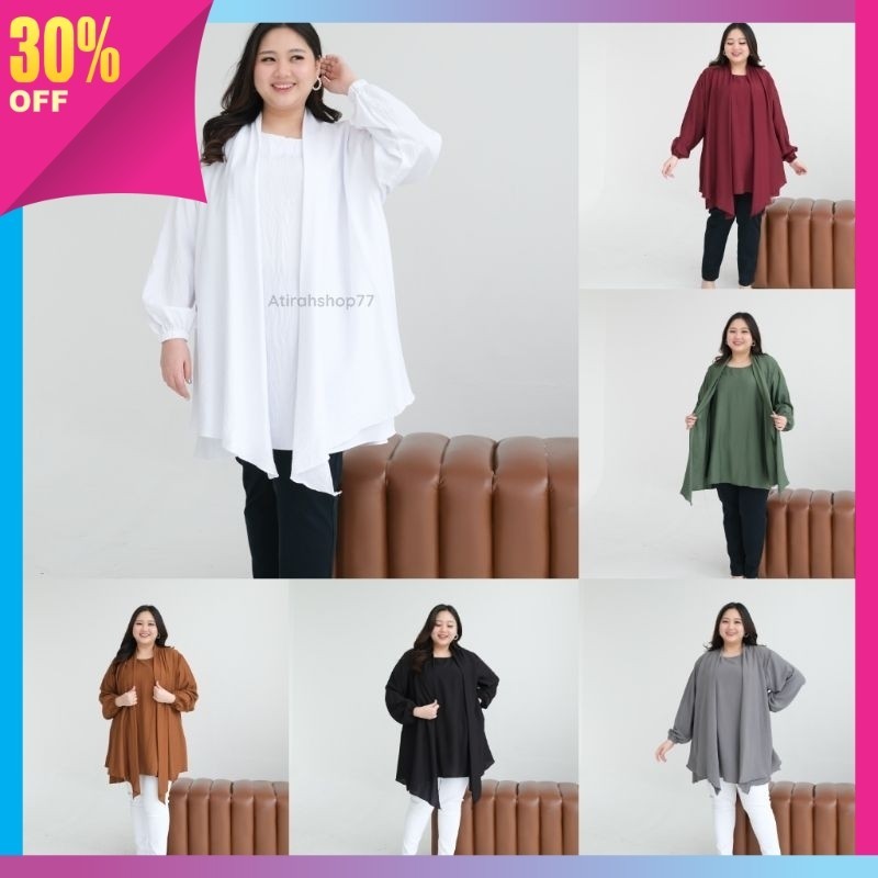 Baju Bahan Premium Style Korea Wanita Murah Bagus / blouse outer super jumbo Ld130 Ld 140 Ld148