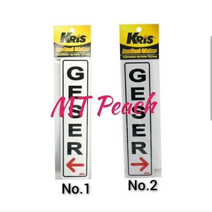 

KRIS STIKER GESER KANAN l GESER KIRI SIGN LABEL ANODIZED STICKER - Geser Kiri