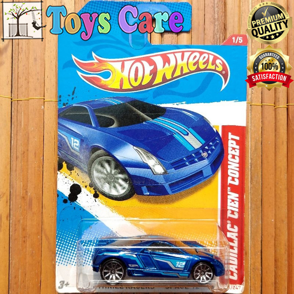 HOTWHEELS CADILLAC CIEN CONCEPT 2012 BIRU - TRACK ACES STARS LOOP RACE