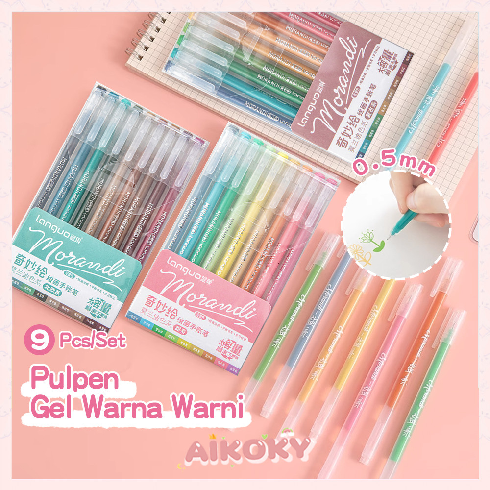 

AIKOKY Pulpen Gel Aesthetic 0.5mm Pulpen Warna Warni 1 Pack