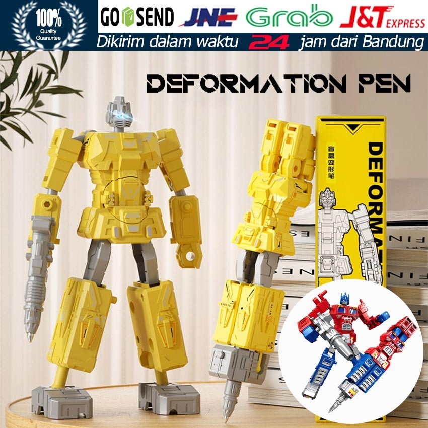 

Pulpen Robot Transformasi Pena / Bolpen Anak Mainan / Action Figure Robot Soldier Alat / Tulis Hadiah Gift Optimus