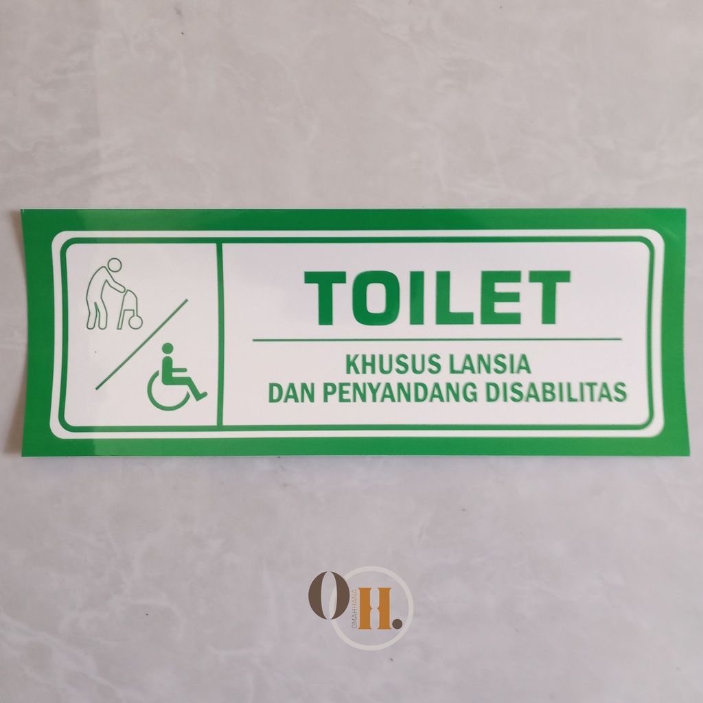 

Stiker Toilet khusus lansia & difabel - Stiker vinyl - Toilet difabel