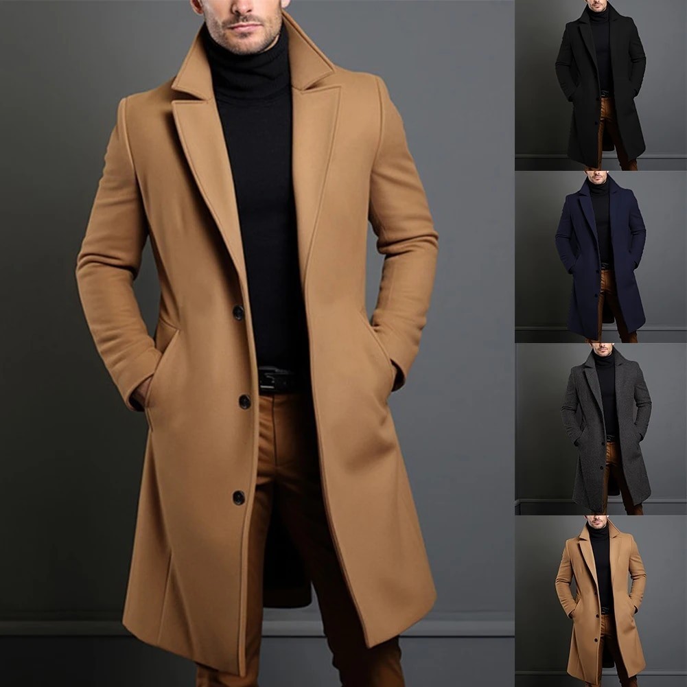 PEREMIUM LONG COAT TEBAL PANJANG PRIA JAS JUBAH BLAZER PRIA WANITA JAKET JAS PANJANG PRIA PROMO RAMA