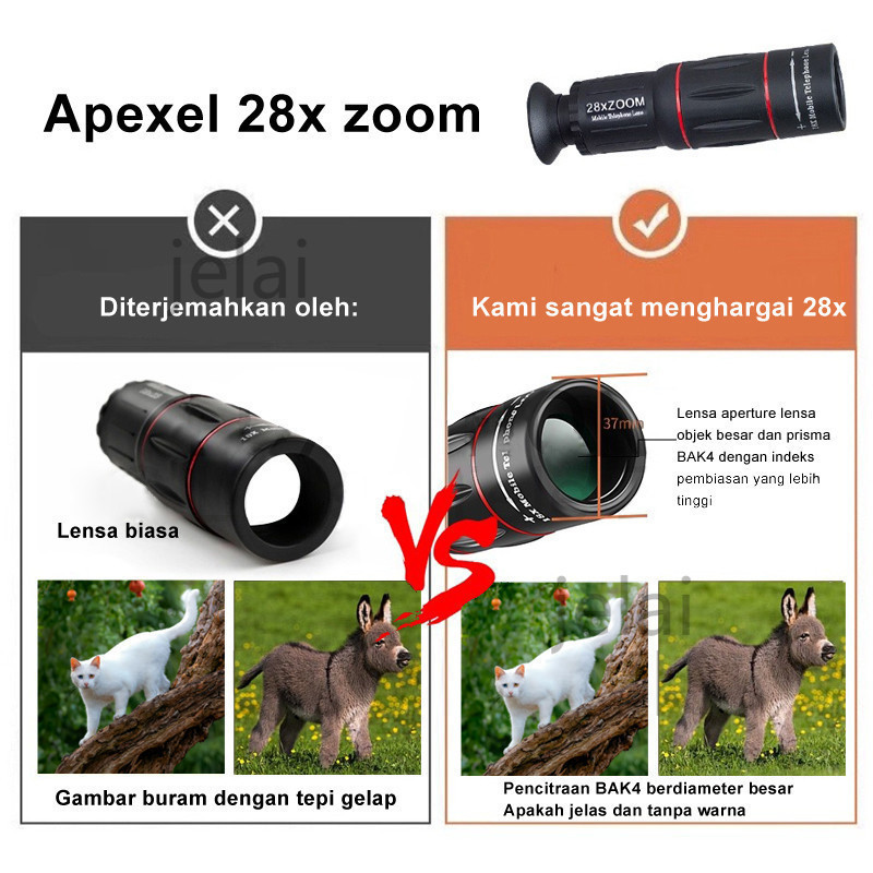 lensa apexel 18x25 kamera apexel tele zoom apexel 28x zoom lensa apexel 28x zoom apexel 18x zoom