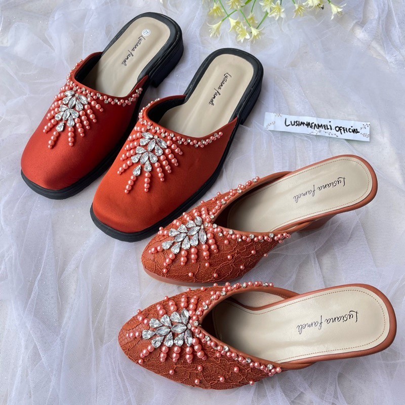 𝑳𝑼𝑺𝑰𝑨𝑵𝑨 𝑪𝑶𝑼𝑷𝑳𝑬 𝑯𝑨𝑱𝑼𝑵 𝑮𝑰 | Sepatu couple pengantin selop wanita dan pria sendal sepatu wedding kondan
