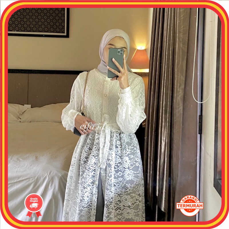 Outer Baju Wanita Cantik Kekinian Korean Style / Eifa | Lanny Outer | Outer Brokat | Outer Brukat | 