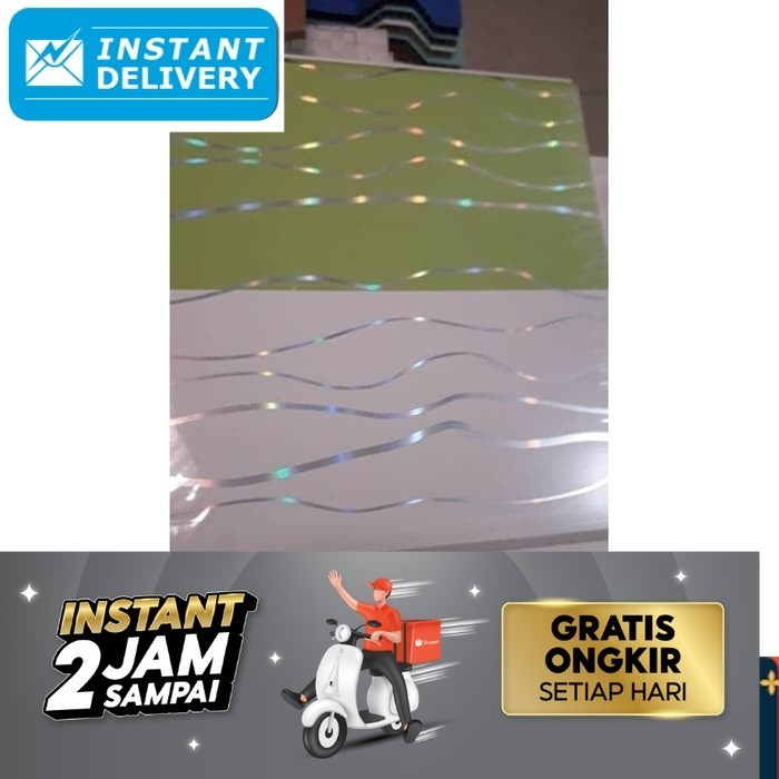 Plafon Pvc Hijau Putih Garis Evo Plafon