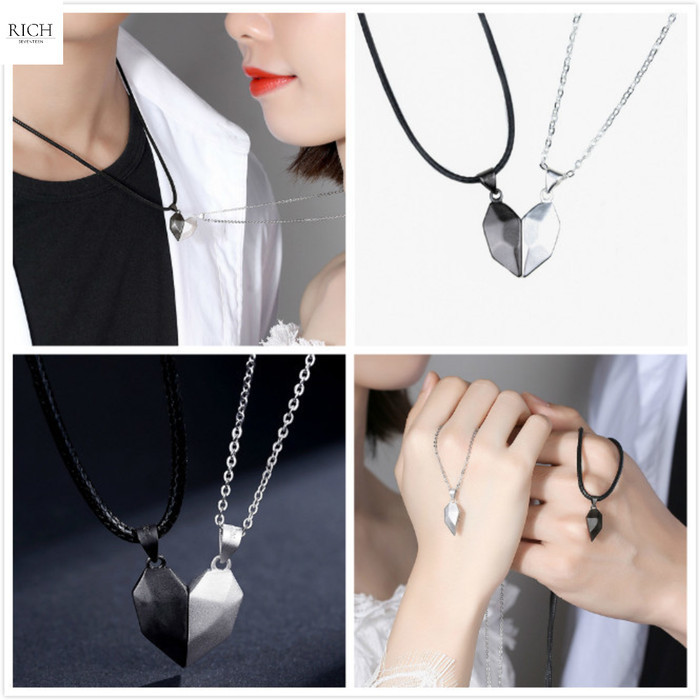 Kalung Titanium Couple Pria Wanita Titanium Kalung Korea