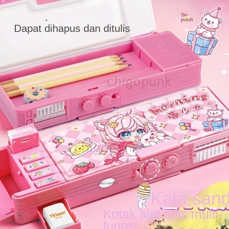 

Kotak Pensil Pola Kartun Rautan Kapasitas Kotak Alat Tulis Kotak Pensil Yang Ada Kunci Sandi Tempat Pensil Anak Perempuan Bagus