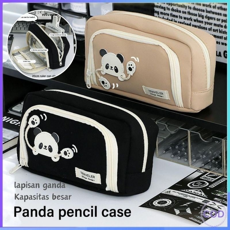 

【COD】Kotak Pensil Panda Sederhana Multiwarna / Kapasitas Besar Dua Lapis / Panda Menari Lucu / Kotak Pensil Panda Gaya Maillard Dapat Dicuci