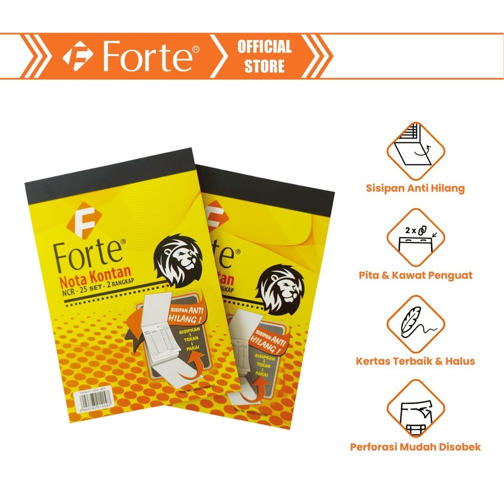 

Forte Buku Nota Kontan Kecil 2 ply 25 Lembar
