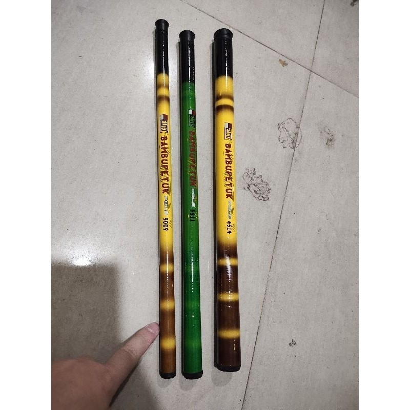 Joran tegek elito bamboo petuk 300cm 360cm 450cm tegek ruas pendek 38cm