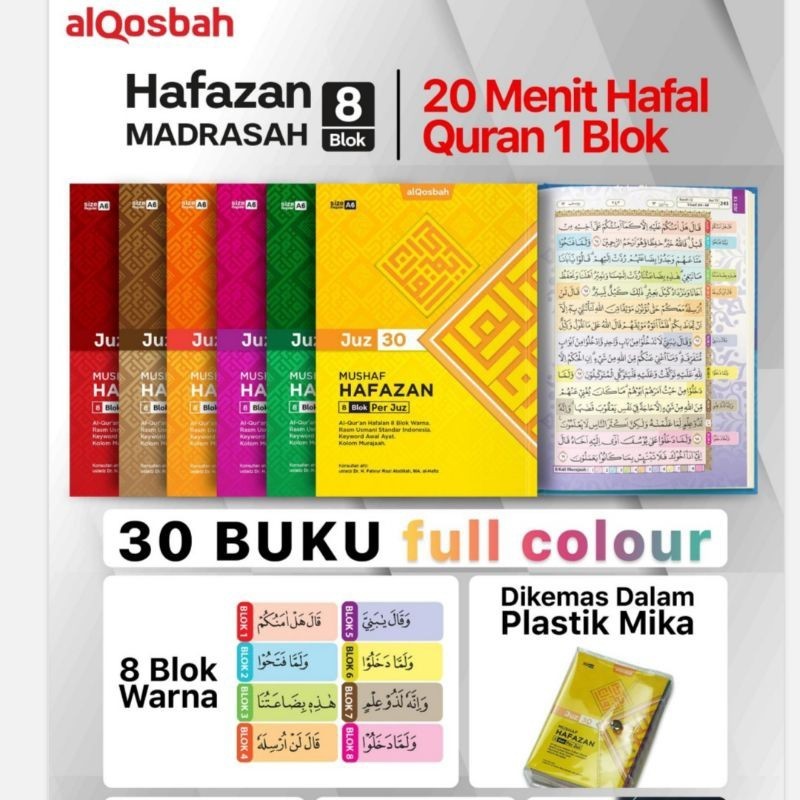 Al-quran Perjuz Hafazan 8 Ukuran Saku Lengkap Juz 1-30