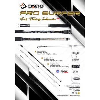 Joran sambung 3 Daido pro surfer 390 420 450 joran pasiran