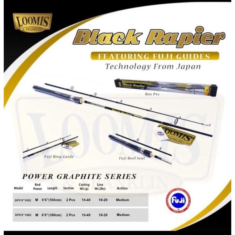 Joran Loomis Black Rapier 165cm Carbon Hollow