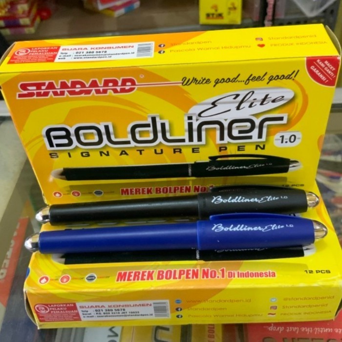 

pulpen balliner elite 1.0 signature standard pen boldliner elite 1.0 - Hitam