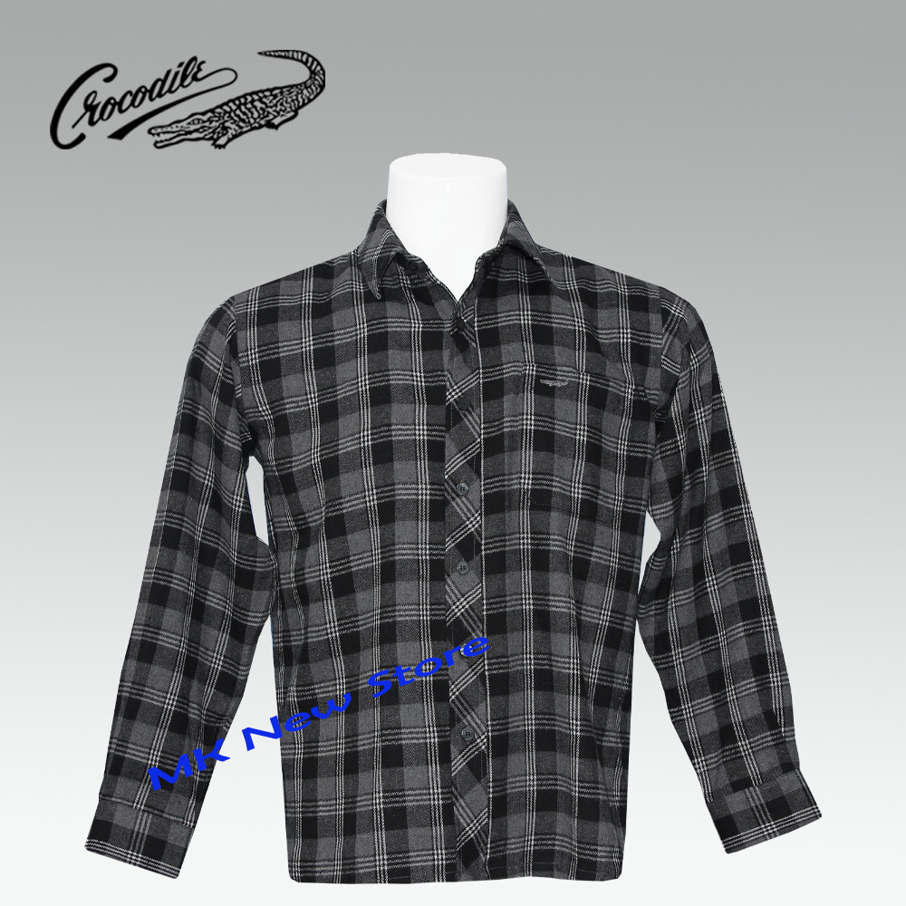 Kemeja Pria Lengan Panjang Flanel Crocodile 818-1037